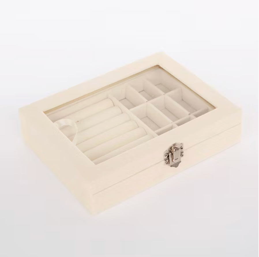 Cofre Organizador de Joyas Beige