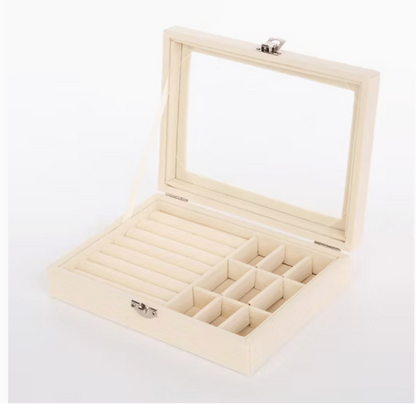 Cofre Organizador de Joyas Beige