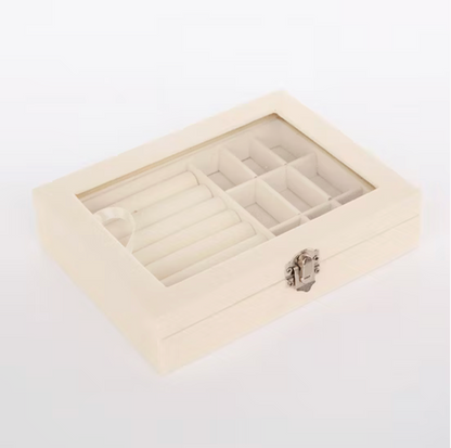 Cofre Organizador de Joyas Beige
